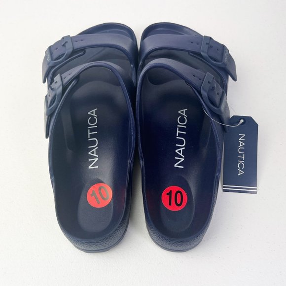 Nautica Men's Double Buckle Slide Comfort Sandal Slip-on Adjustable Waterproof - Picture 4 of 11